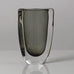 Nils Landberg for Orrefors, Sweden, Gray glass "Sommerso" vase H1362