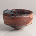 Claude Champy, France, unique stoneware bowl with pink and black glaze L4009