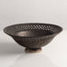 Ian Godfrey, UK, unique stoneware bowl with pierced rim M4105