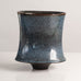 Karl Scheid, Germany, unique stoneware vase with glossy blue glaze L3752