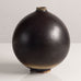 Annikki Hovisaari for Arabia, Finland, round vase with brown matte glaze M4032