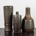 Three vases with brown glaze by Carl Harry Stålhane for Rörstrand, Sweden