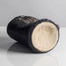 Dan Kelly, UK unique stoneware vase with matte black and white glaze L4012