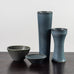 Two bowls and two vases with blue-gray glaze by Carl Harry Stålhane for Rörstrand, Sweden