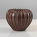 Arne Bang, Denmark, brown ribbed vase K2723