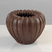 Arne Bang, Denmark, brown ribbed vase K2723