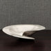 Antonia Salmon, own studio, UK, ceramic spiral bowl with white and gray marbleized surface E7348