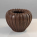 Arne Bang, Denmark, brown ribbed vase K2723