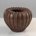 Arne Bang, Denmark, brown ribbed vase K2723