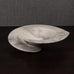 Antonia Salmon, own studio, UK, ceramic spiral bowl with white and gray marbleized surface E7348