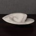 Antonia Salmon, own studio, UK, ceramic spiral bowl with white and gray marbleized surface E7348
