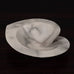 Antonia Salmon, own studio, UK, ceramic spiral bowl with white and gray marbleized surface E7348