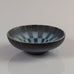 Gunnar Nylund for Rörstrand, Sweden, stoneware miniature bowl with blue patterned glaze k2601