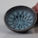 Gunnar Nylund for Rörstrand, Sweden, stoneware miniature bowl with blue patterned glaze k2601