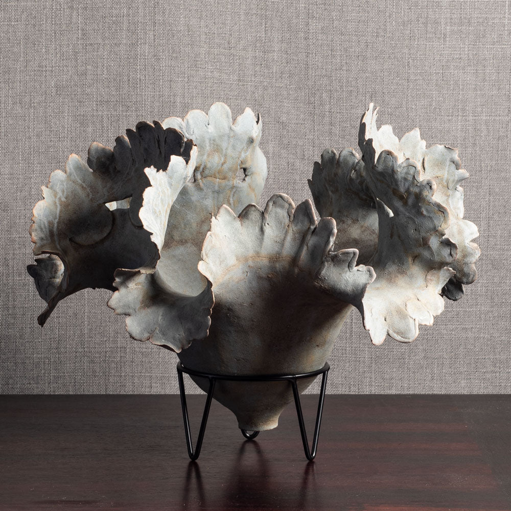 Ursula Morley Price, Uk, unique sculptural bowl on stand E7163