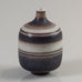 Gunnar Nylund for Rorstrand, Miniature stoneware vase with brown and white glaze K2628