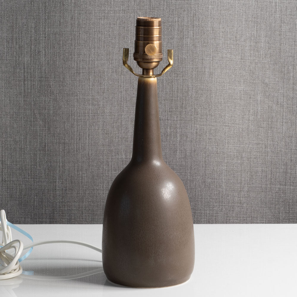 Palshus, Denmark, stoneware lamp base with brown haresfur glaze L3225