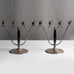 OH Lagerstedt, Sweden, pair of silver plate and wood candelabras L3401