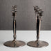 OH Lagerstedt, Sweden, pair of silver plate and wood candelabras L3401