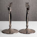 OH Lagerstedt, Sweden, pair of silver plate and wood candelabras L3401