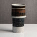 Inger Persson for Rorstrand, Sweden, stoneware vase with brown, black and cream glaze L3373