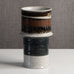 Inger Persson for Rorstrand, Sweden, stoneware vase with brown, black and cream glaze L3373