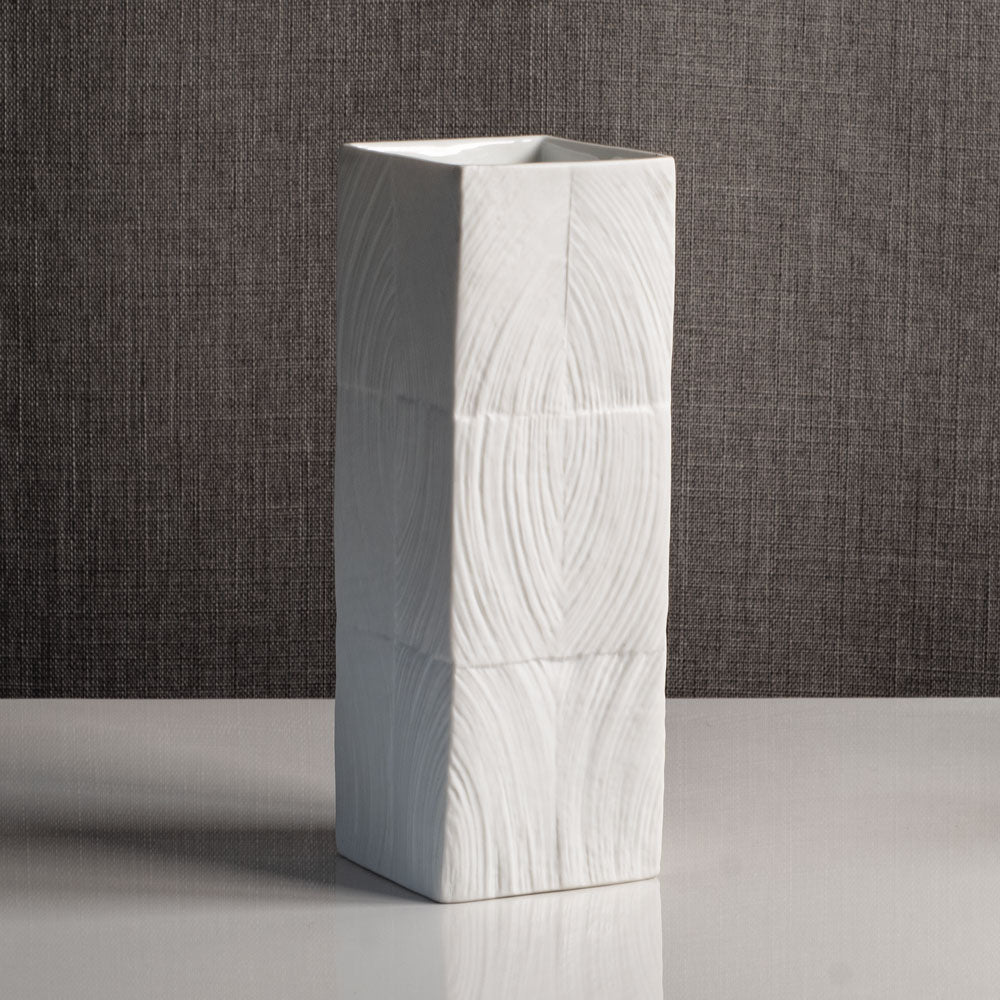 German White Matte Porcelain Vase by Rosenthal Studio Line