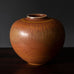 Gerd Bogelund for Royal Copenhagen, unique stoneware vase with reddish brown glaze J1017
