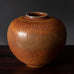 Gerd Bogelund for Royal Copenhagen, unique stoneware vase with reddish brown glaze J1017