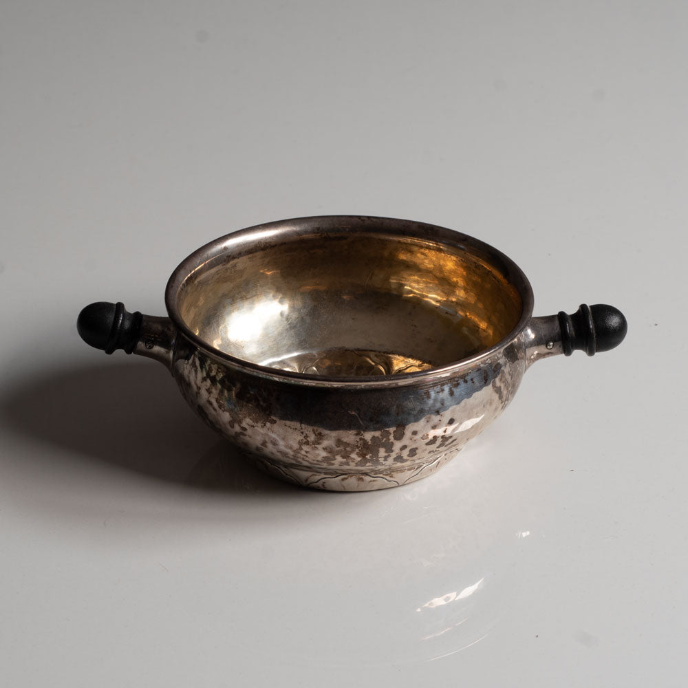 Johannes Siggaard, Denmark, sterling silver sugar bowl with handles J1723