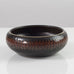 Carl Harry Stålhane for Rörstrand, Sweden, unique stoneware bowl with brown and brick red glaze K2696