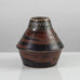 Carl Harry Stålhane for Rörstrand, Sweden,  stoneware vase with brown and brick red glaze K2740