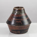 Carl Harry Stålhane for Rörstrand, Sweden,  stoneware vase with brown and brick red glaze K2740