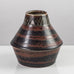 Carl Harry Stålhane for Rörstrand, Sweden,  stoneware vase with brown and brick red glaze K2740