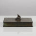 Sune Backstroms, Sweden, bronze lidded box with deer handle K2844