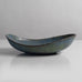 Carl Harry Stålhane for Rörstrand, Sweden, large stoneware bowl with matte blue and green glaze M4107