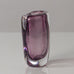 Vicke Lindstrand for Kosta, Sweden, sommerso vase in purple and clear glass K2517