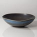 Berndt Friberg for Gustavsberg, Sweden, large unique stoneware bowl with charcoal gray and blue glaze H1486