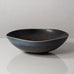 Berndt Friberg for Gustavsberg, Sweden, large unique stoneware bowl with charcoal gray and blue glaze H1486