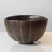 Axel Salto for Royal Copenhagen, Denmark, stoneware bowl with herringbone pattern and green and brown glaze K2631