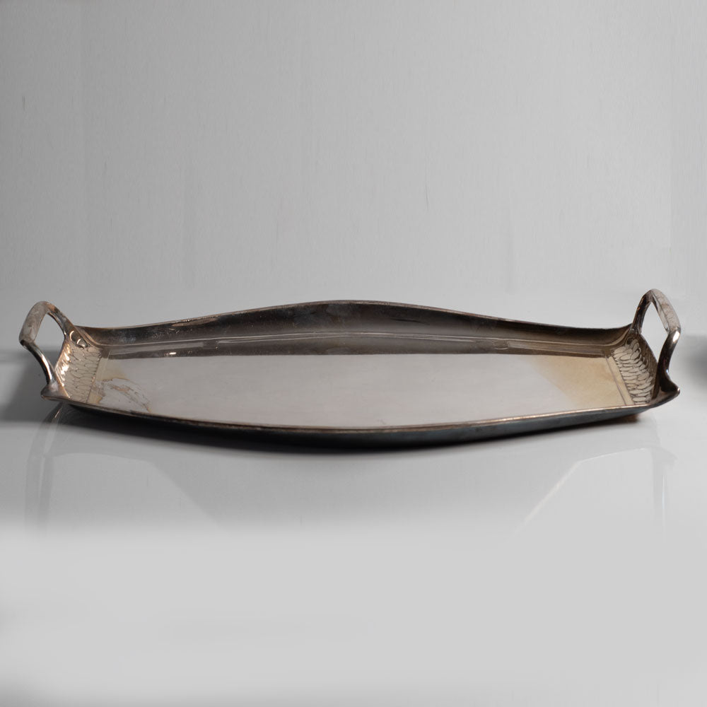 Silver plated tray by A.G. Duvfa Sweden c1920s L3634