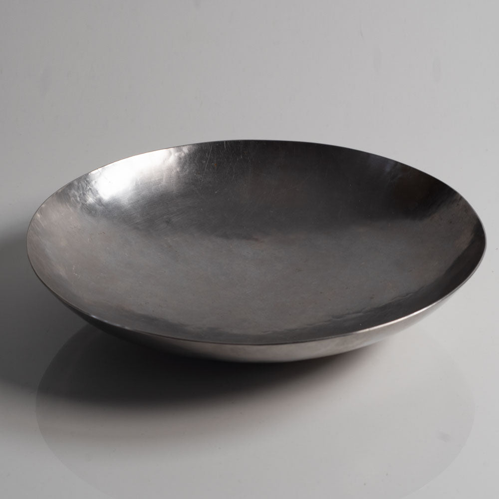 Shallow stainless steel bowl for Keswick School of Industrial Art, UK, L3449