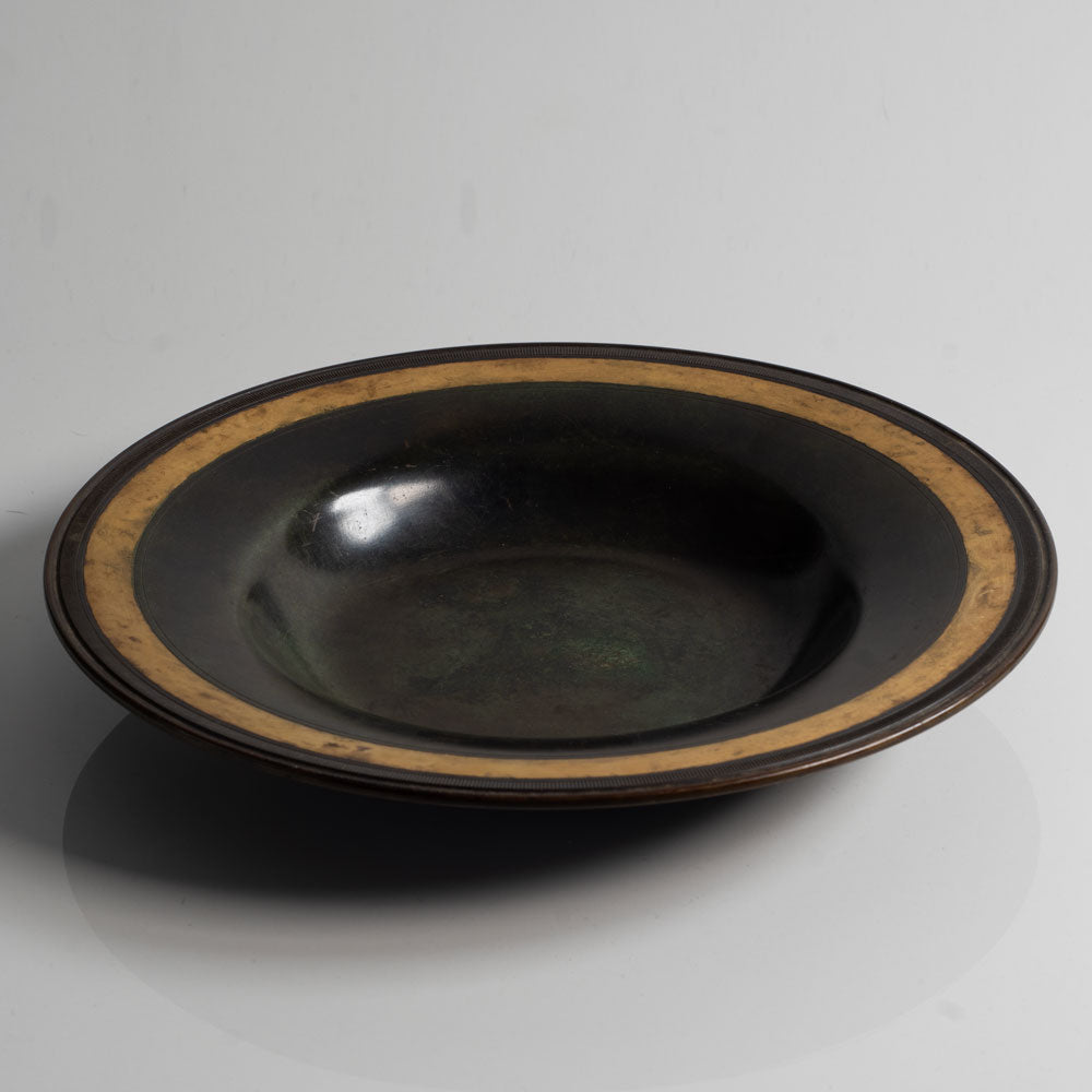 Just Andersen, Denmark, shallow bronze bowl K2757