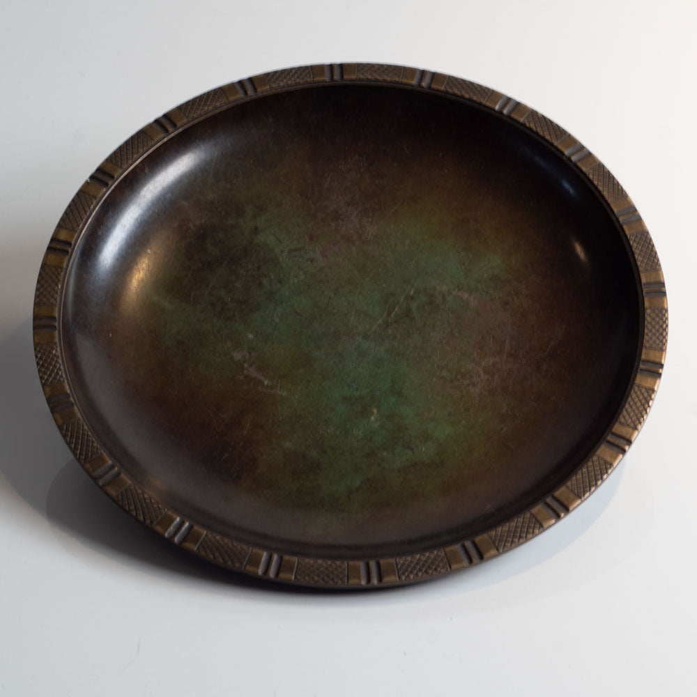 Just Andersen, Denmark, shallow bronze bowl L3075