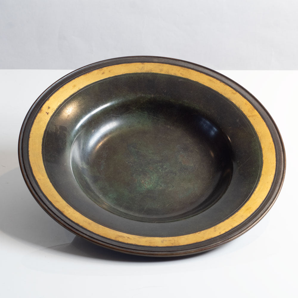 Just Andersen, Denmark, shallow bronze bowl K2757