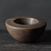 Antje Wiewinner, Germany, unique stoneware sculptural bowl with brown matte glaze K2807