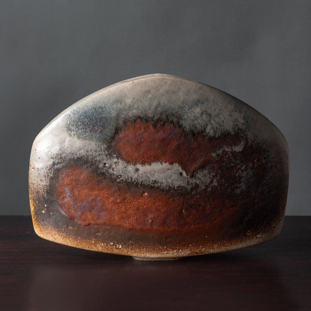 Gerald Weigel, own studio, stoneware vase with brown and gray glaze J1216