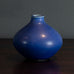 Stig Lindberg for Gustavsberg, group of "Vitrin" stoneware vases with blue glaze