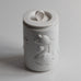 White porcelain lidded jar by Arno Malinowski for Royal Copenhagen K2744