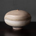 Ursula Scheid, Germany, unique stoneware lidded bowl/jar with pale gray glaze K2793